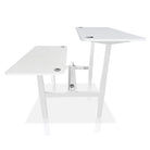 bureau assis debout DUO 140x80cm coloris blanc plateaux blanc