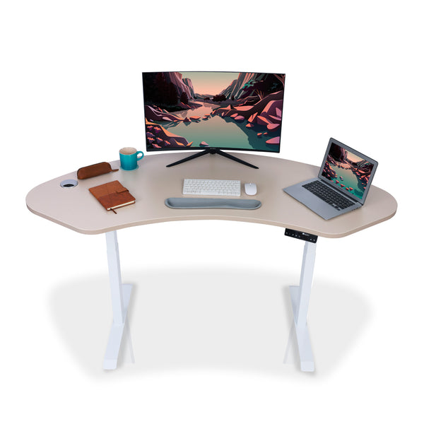 Bureau assis debout incurvé DYNAMIC CURVE 160 cm