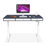 Bureau assis debout 3 tiroirs avec trappe - SPACE DYNAMIC CIRCLE 140x70 cm