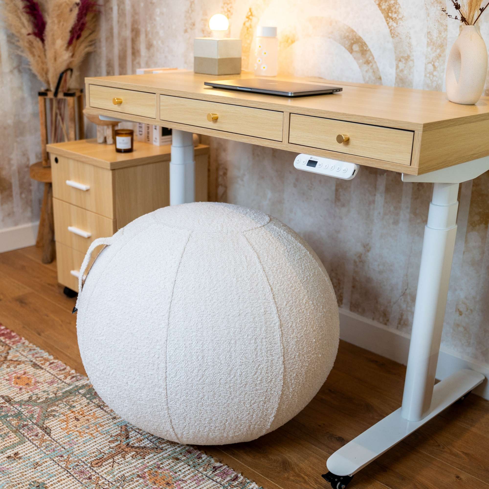 ballon ergonomique SPHERA bouclette blanc_ambiance