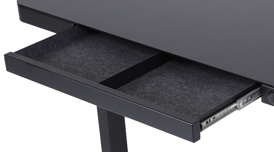 Tiroir de rangement à double espace avec fond en feutrine du bureau assis debout CONNECT