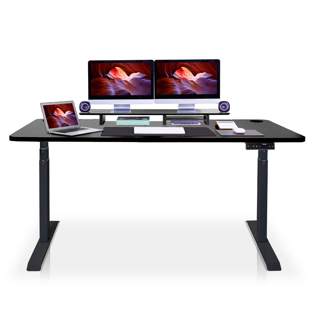 bureau assis debout 200x80cm noir