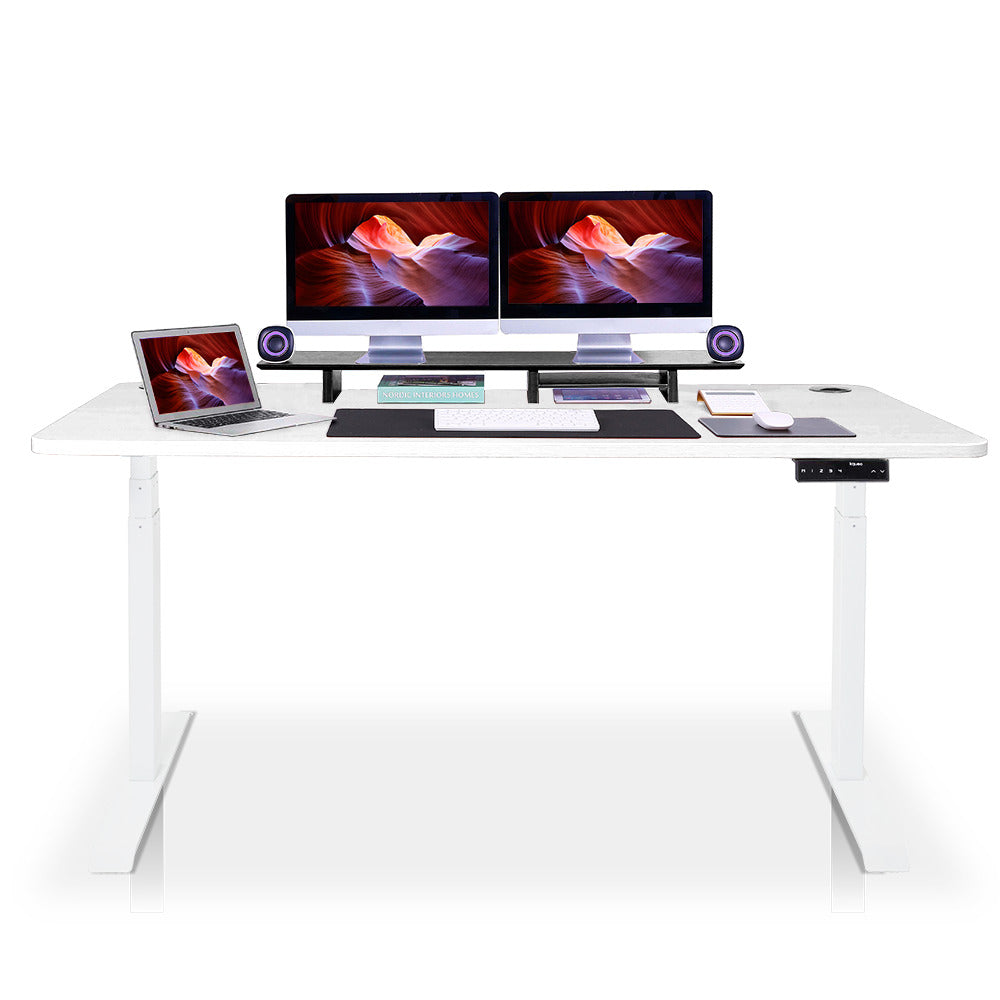 bureau assis debout 240x80cm DYNAMIC blanc KQUEO