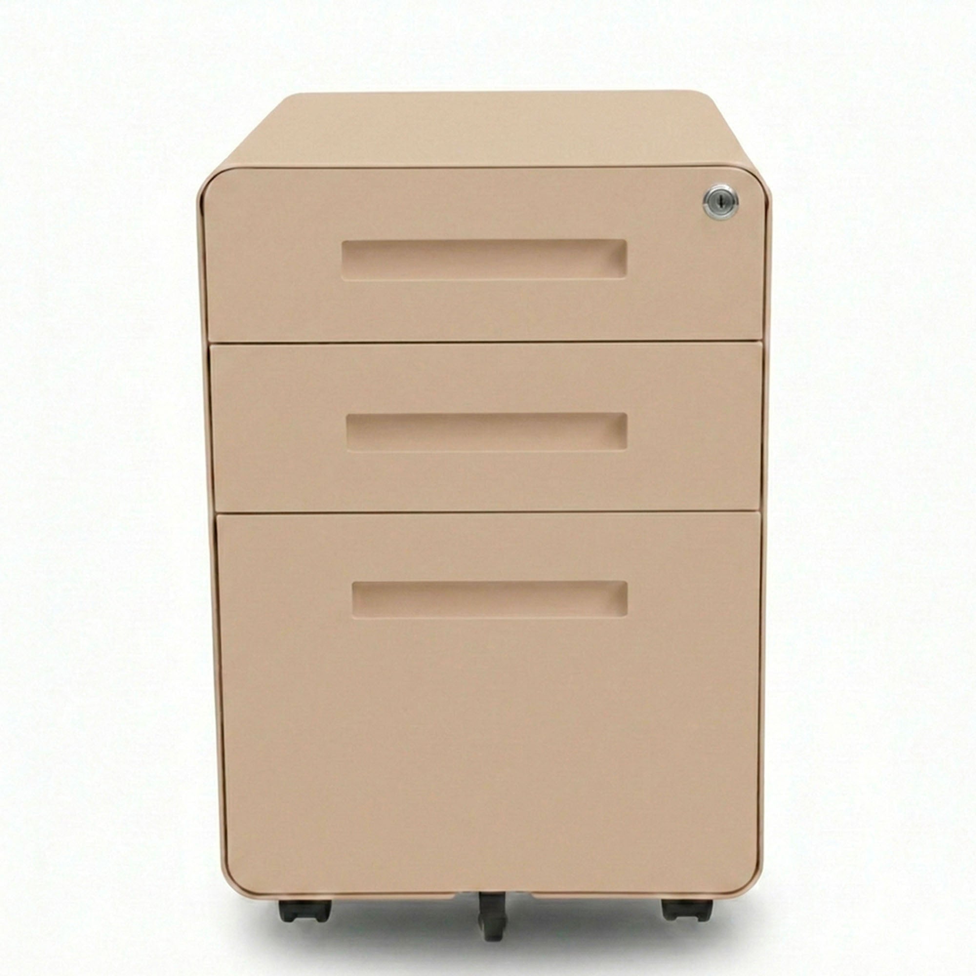 caisson en métal 3 tiroirs beige KQUEO