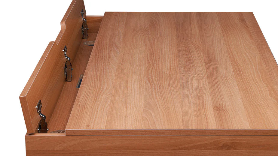 Plateau du bureau assis debout SPACE DYNAMIC avec 1 tiroir, ouverture et mécanisme du rangement intégré