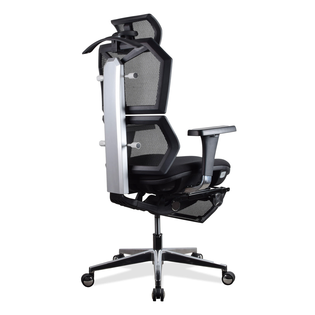 Chaise ergonomique de bureau noire réglable - VERTEX KQUEO