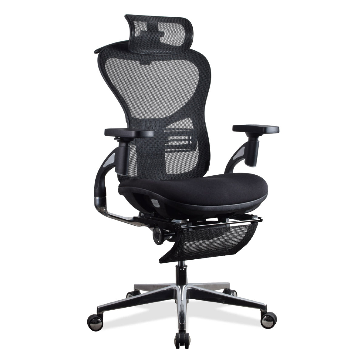 Chaise ergonomique de bureau noire réglable - WAVE PREMIUM KQUEO