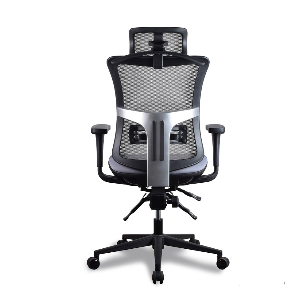 dossier chaise de bureau ergonomique grise EPSILON