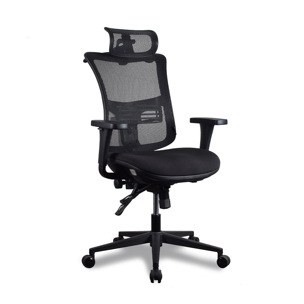 chaise de bureau ergonomique noire EPSILON KQUEO