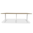 Table de réunion réglable en hauteur électrique - TRIO blanc-beige-taupe