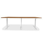 Table de réunion réglable en hauteur électrique - TRIO blanc-chene-naturel