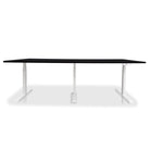 Table de réunion réglable en hauteur électrique - TRIO blanc-noir