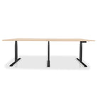 Table de réunion réglable en hauteur électrique - TRIO noir-chene-clair