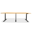 Table de réunion réglable en hauteur électrique - TRIO noir-chene-blond