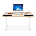 Bureau assis debout 1 tiroir - SPACE DYNAMIC CIRCLE 2 140x70 cm blanc-chene-clair