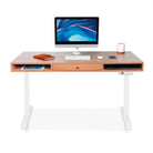Bureau assis debout 1 tiroir - SPACE DYNAMIC CIRCLE 2 180x80 cm blanc-chene-naturel