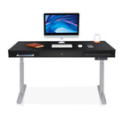 Bureau assis debout 1 tiroir - SPACE DYNAMIC CIRCLE 2 140x70 cm gris-noir