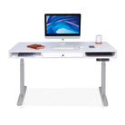 Bureau assis debout 1 tiroir - SPACE DYNAMIC CIRCLE 2 160x80 cm gris-blanc
