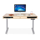 Bureau assis debout 1 tiroir - SPACE DYNAMIC CIRCLE 2 110x60 cm gris-chene-clair