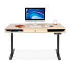 Bureau assis debout 1 tiroir - SPACE DYNAMIC CIRCLE 2 160x80 cm noir-chene-clair