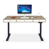 Bureau assis debout 3 tiroirs avec trappe - SPACE DYNAMIC SQUARE 110x60 cm