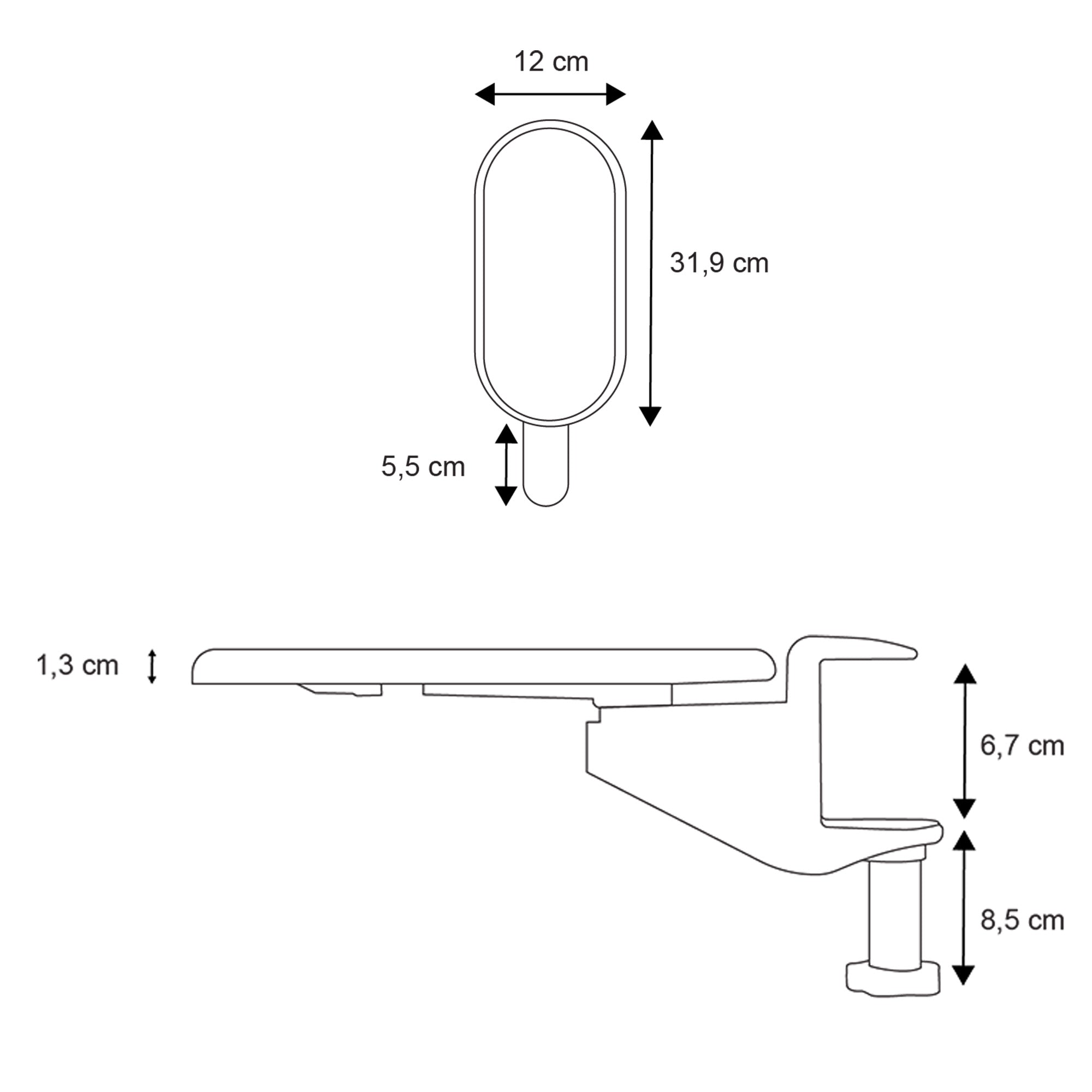 repose bras pour le bureau assis debout Kqueo