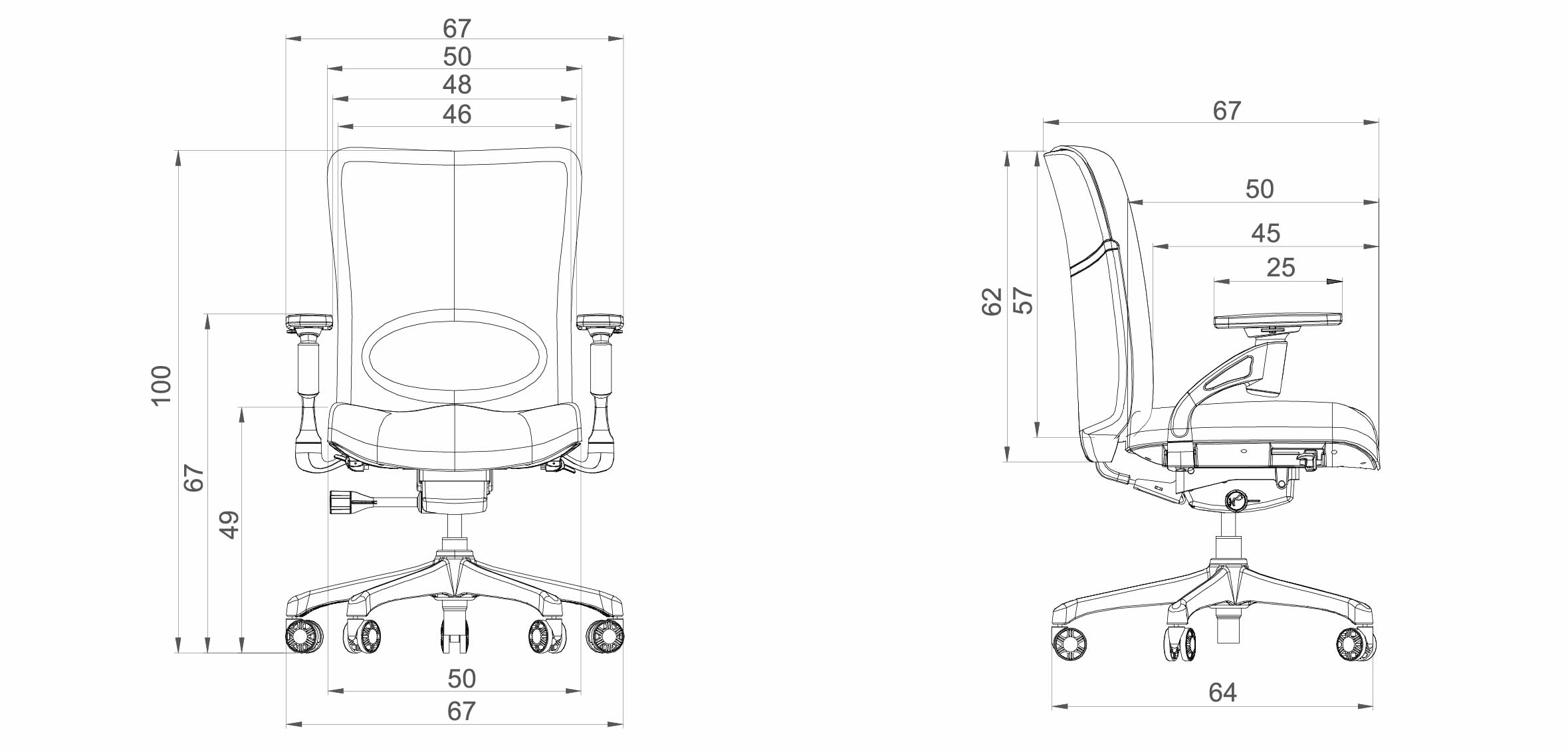 plan chaise ergonomique FORZA