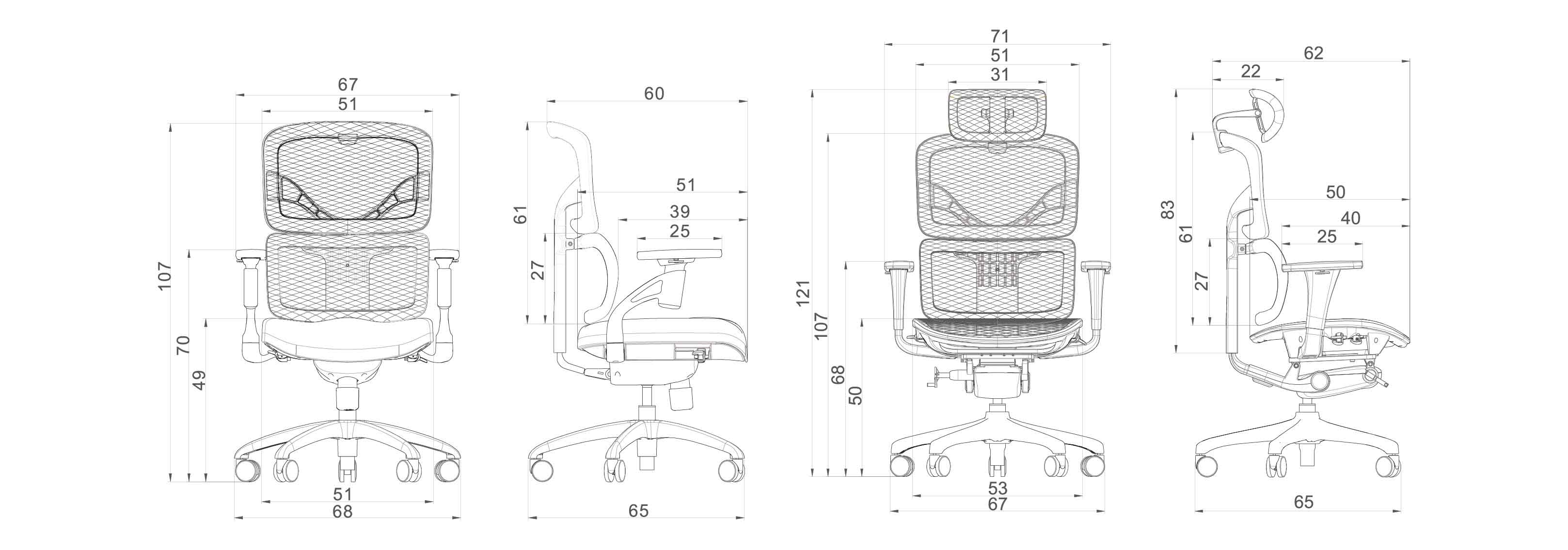 plan dimension chaise TERRANA KQUEO
