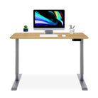 bureau assis debout LIFT KQUEO cadre gris et plateau coloris chene blond