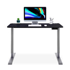 bureau assis debout LIFT KQUEO cadre gris et plateau noir