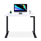 bureau assis debout LIFT KQUEO cadre blanc et plateau noir