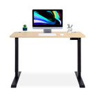 bureau assis debout LIFT KQUEO cadre gris et plateau chene clair