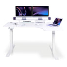 Bureau assis debout d’angle - CORNER L 160x110 cm blanc