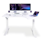 Bureau assis debout d’angle - CORNER L 160x110 cm blanc