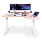 Bureau assis debout d’angle - CORNER L 180x120 cm blanc-chene-clair