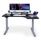 Bureau assis debout d’angle - CORNER L 160x110 cm gris-noir