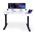 Bureau assis debout d’angle - CORNER L 160x110 cm noir-blanc