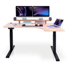 Bureau assis debout d’angle - CORNER L 160x110 cm noir-chene-clair