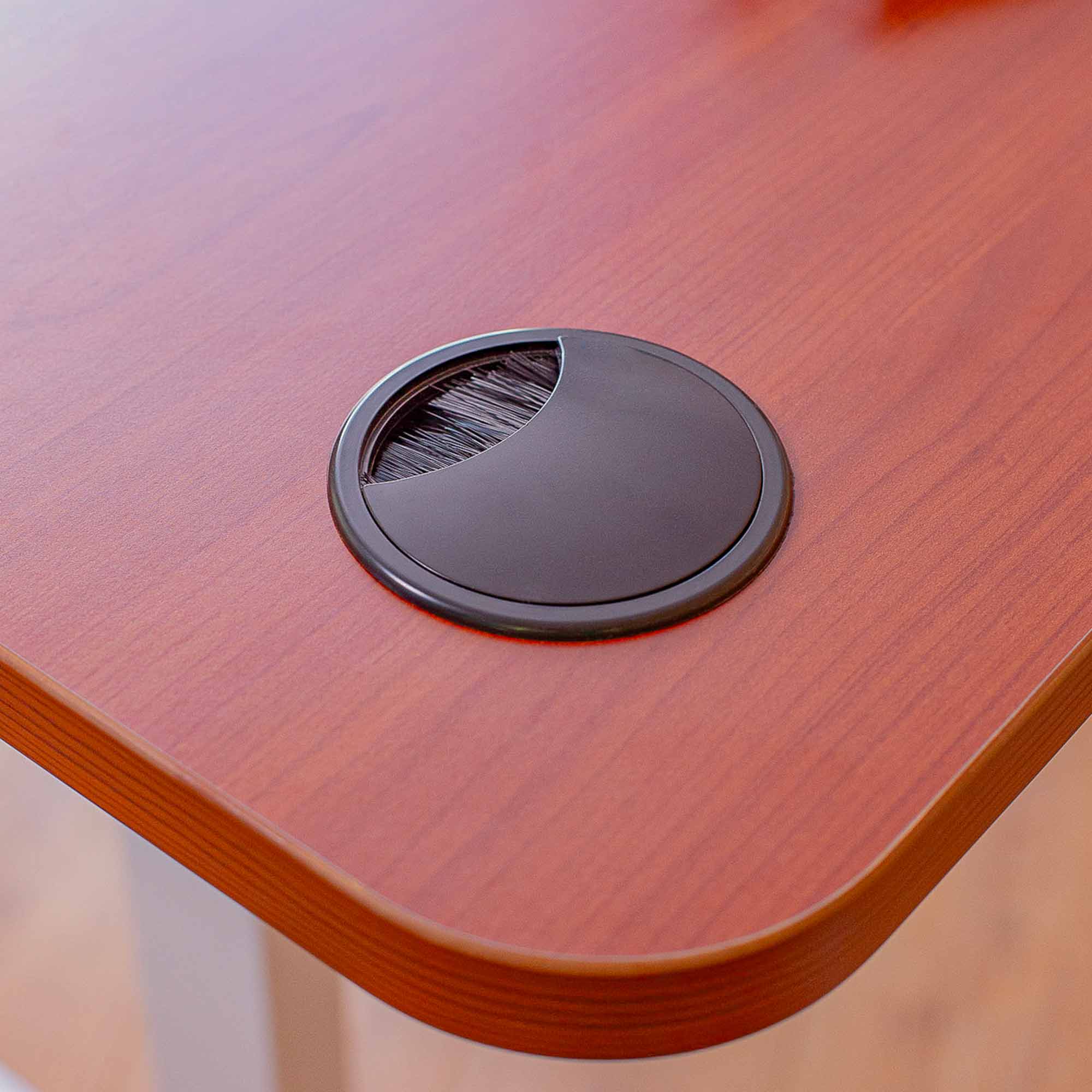 coin passe cable bureau assis debout Dynamic Square coloris blanc chene 3_ambiance