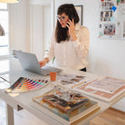 bureau assis debout en verre trempé blanc EXECUTIVE Kqueo_ambiance