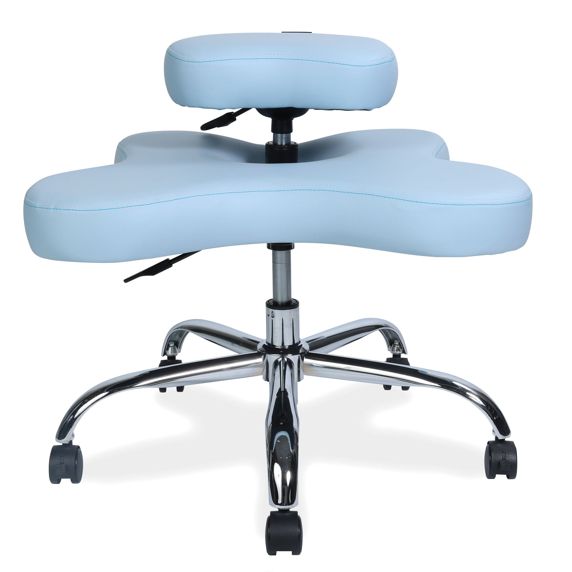 chaise ZEN assis en tailleur bleue KQUEO