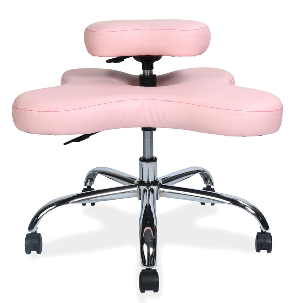 Chaise ZEN assis en tailleur, rose