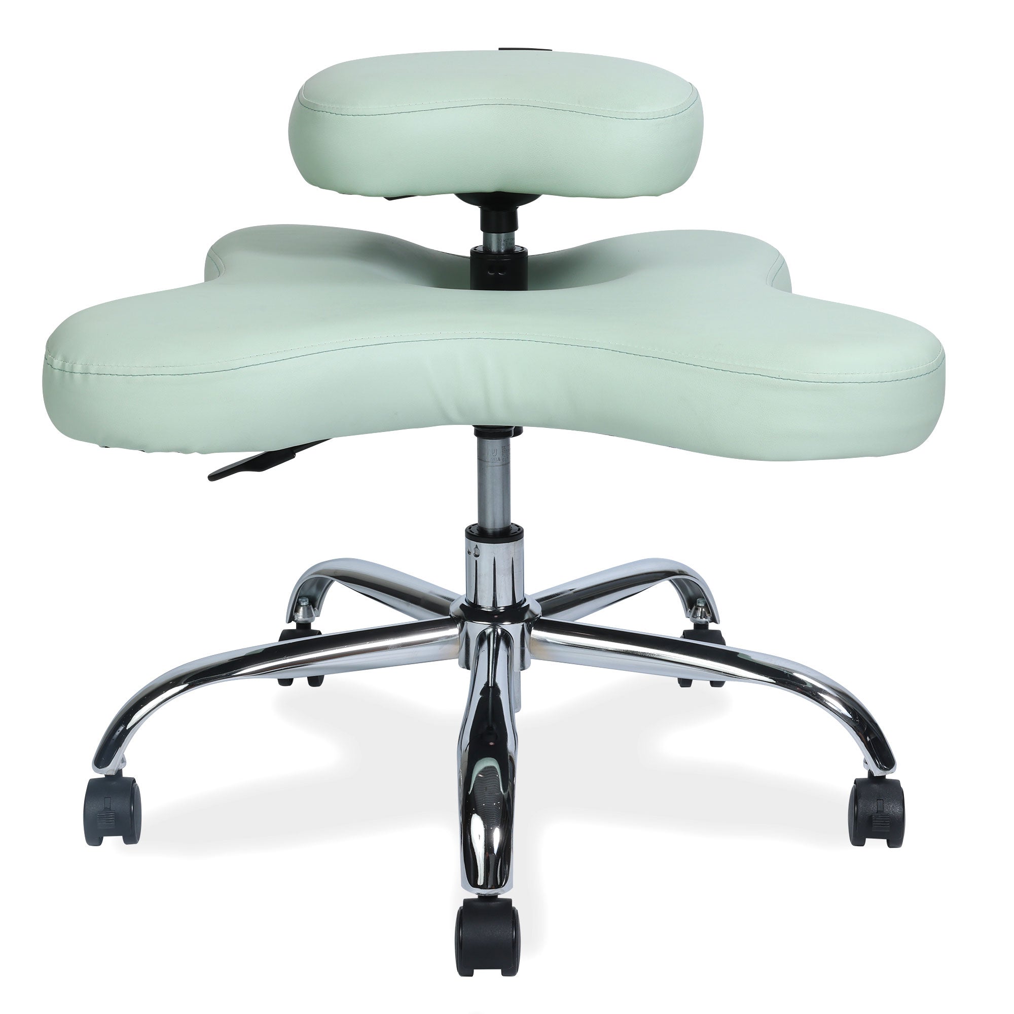 chaise ZEN assis en tailleur vert pale KQUEO