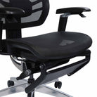 assise en maille chaise ergonomique noire ARIA KQUEO