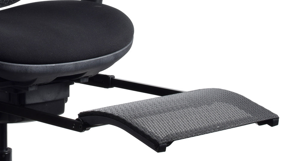 Repose-pied escamotable de la chaise ergonomique VERTEX PREMIUM en mousse et maille