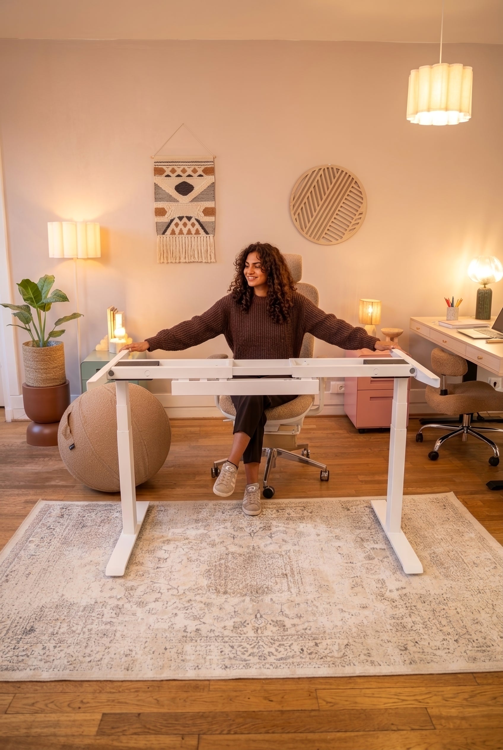 Piètement de bureau assis debout DYNAMIC KQUEO, cadre nu sans plateau