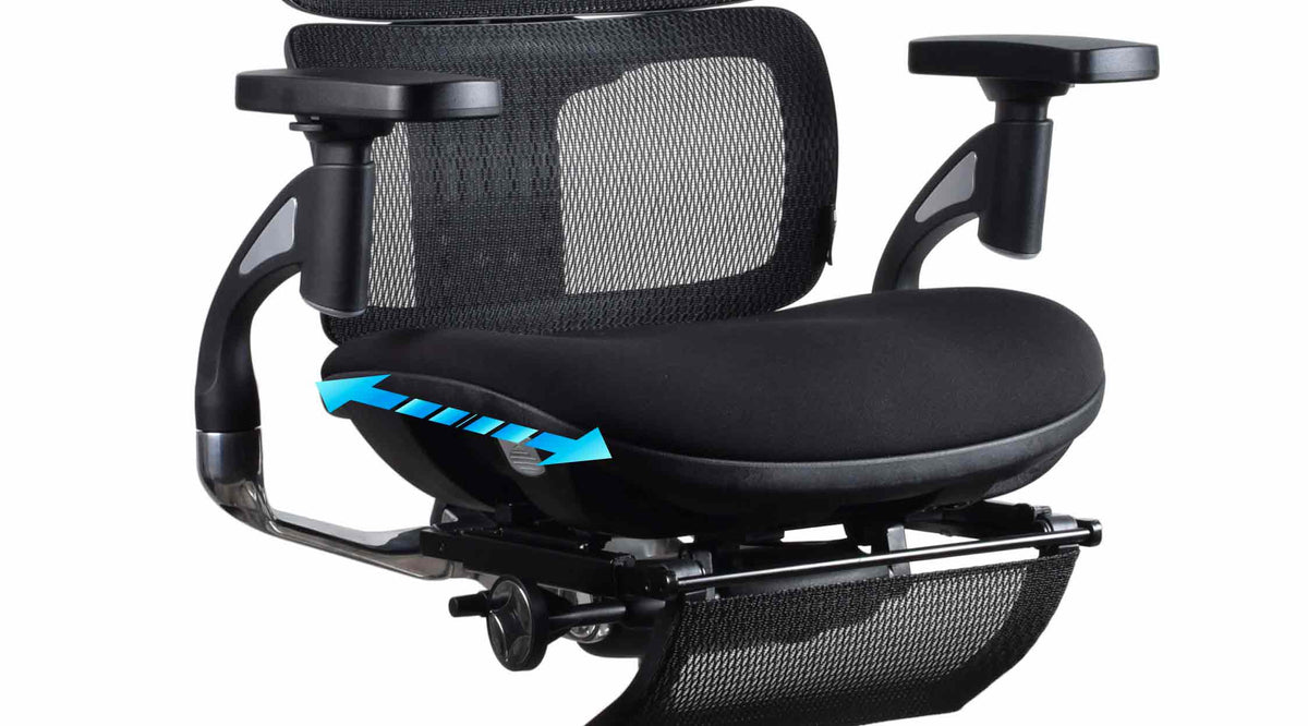 Réglage de la profondeur d'assise de la chaise ergonomique TERRANA PREMIUM
