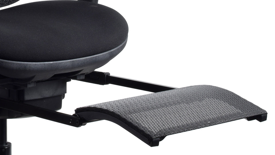 Chaise de bureau Kuusamo noire avec repose-tête et repose-pieds - Selsey