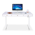 Bureau assis debout 3 tiroirs - SPACE DYNAMIC SQUARE 180x80 cm blanc