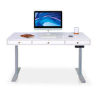 Bureau assis debout 3 tiroirs - SPACE DYNAMIC SQUARE 110x60 cm gris-blanc
